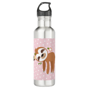 sloth, cute sloth, animal illustration 710 ml water bottle