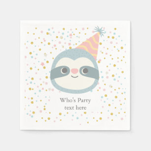 sloth, cute sloth, animal illustration napkin
