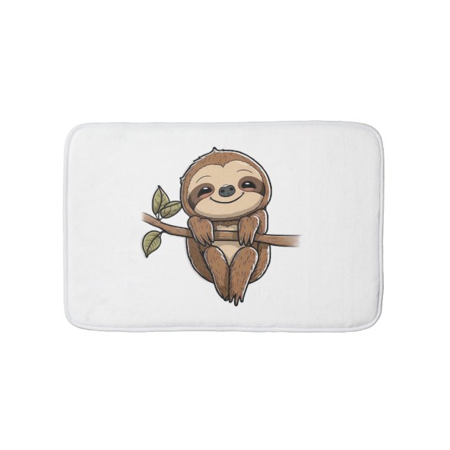 Sloth Cute Sloth Cute Cartoon  Bath Mat (Front)