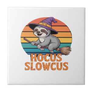 Sloth Cute Witch Funny Halloween Essential T-Shirt Ceramic Tile