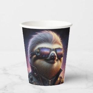 Sloth Cyberpunk Paper Cups