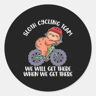 Sloth Cycling Team Classic Round Sticker