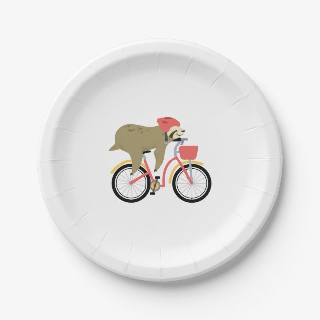 Sloth Cycling Team    Paper Plate (Front)