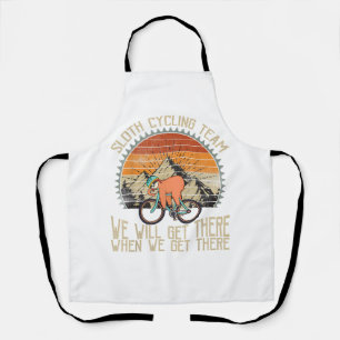 Sloth Cycling Team We Well Get There When We Get T Apron