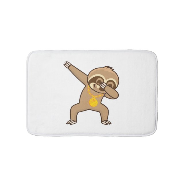 Sloth dab  bath mat (Front)