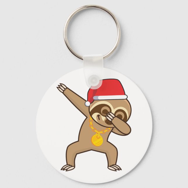 Sloth dab Sticker  Key Ring (Front)