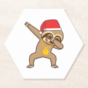 Sloth dab Sticker Paper Coaster