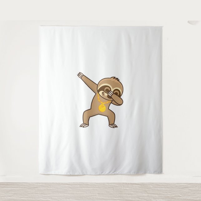 Sloth dab  tapestry (Front)