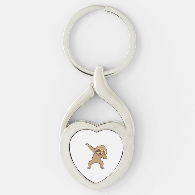 Sloth dabbing Sticker  Key Ring (Front)
