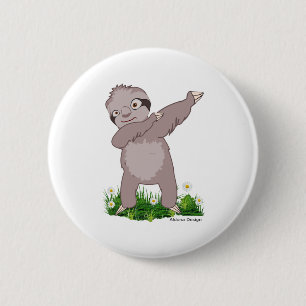 Sloth Dabs 6 Cm Round Badge