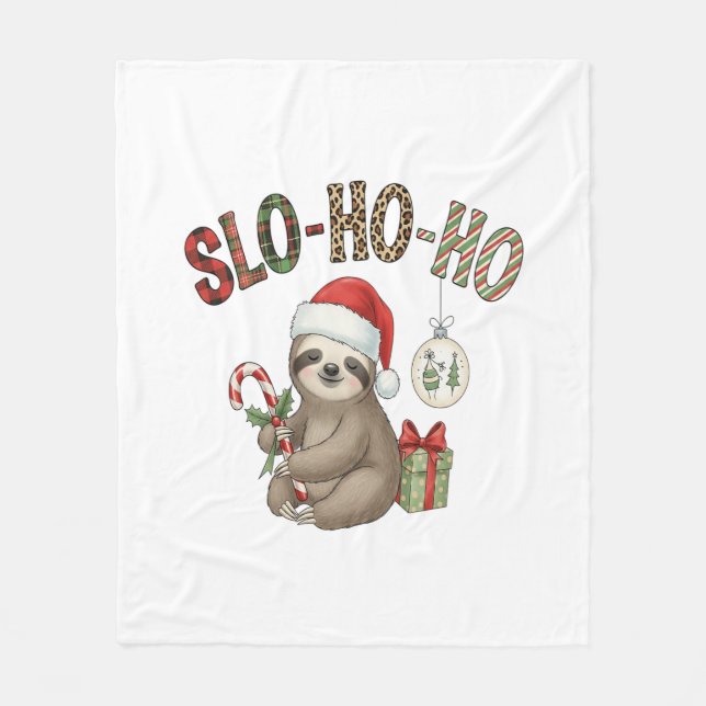 Sloth  Design Sloth Fleece Blanket (Front)