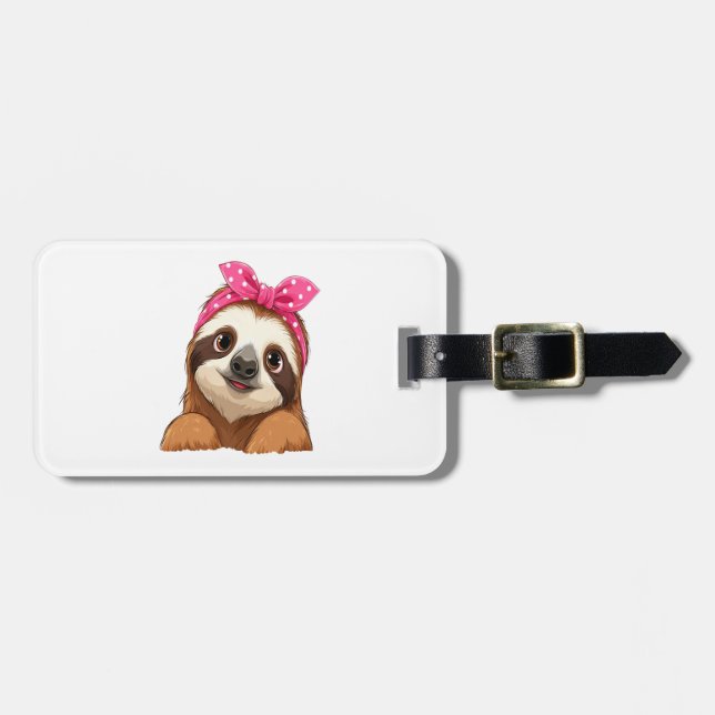 Sloth  Design Sloth Luggage Tag (Front Horizontal)