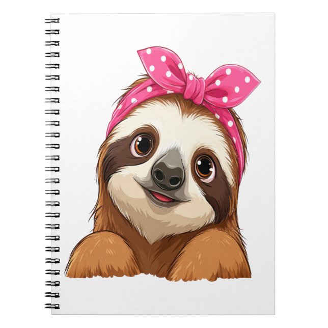 Sloth  Design Sloth Notebook (Front)
