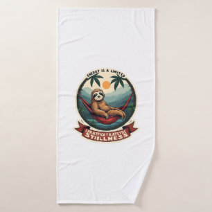Sloth Dinosaur Vintage Retro Ride Graphic Bath Towel