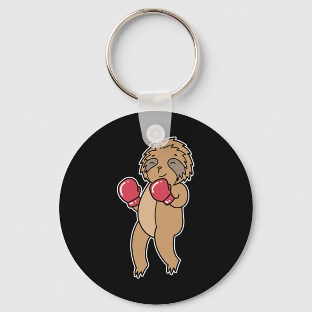 Sloth Does Boxing  Key Ring (Front)