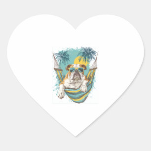 Sloth Dog – Lazy Funny Pup Heart Sticker