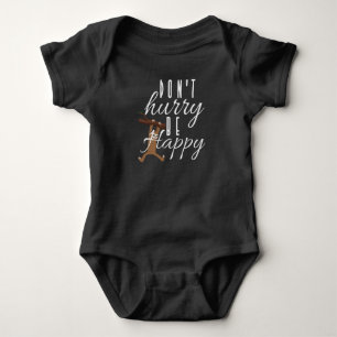 Sloth - Don't Hurry Be Happy Baby Bodysuit