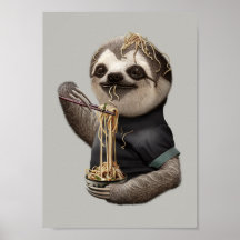 SLOTH EAT NOODLE