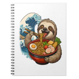 Sloth Eating Japanese Ramen Notebook