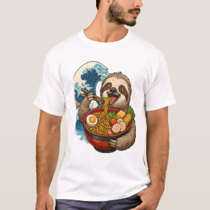 Sloth Eating Japanese Ramen T-Shirt