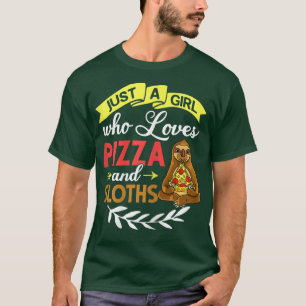 Sloth Eating Pizza Delivery Pizzeria Italian5204 T-Shirt