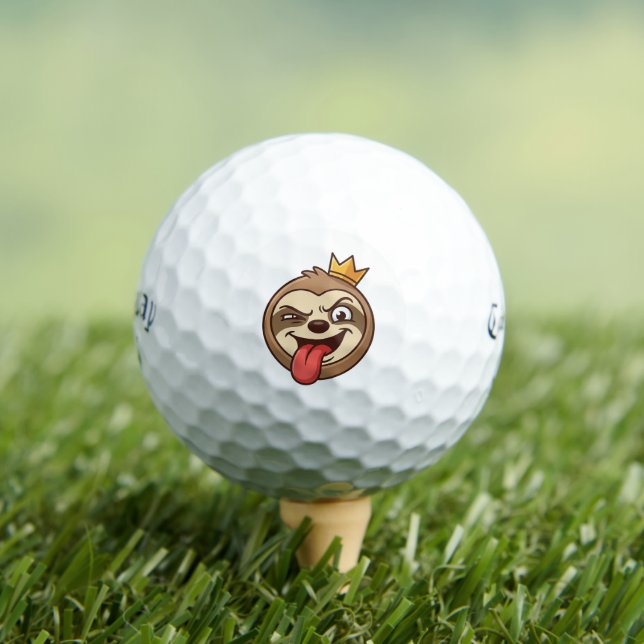 Sloth Emoji Golf Ball - Funny Callaway Gift (Insitu Tee)