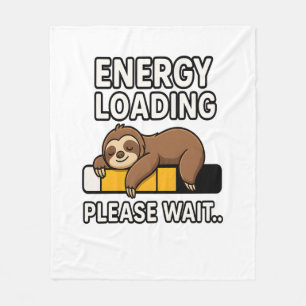 Sloth Energy Saving Mood Fleece Blanket