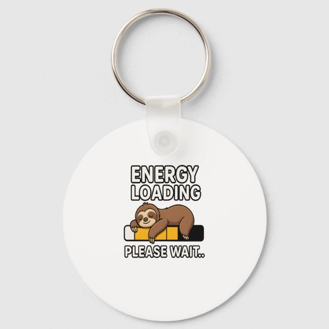 Sloth Energy Saving Mood Key Ring (Front)