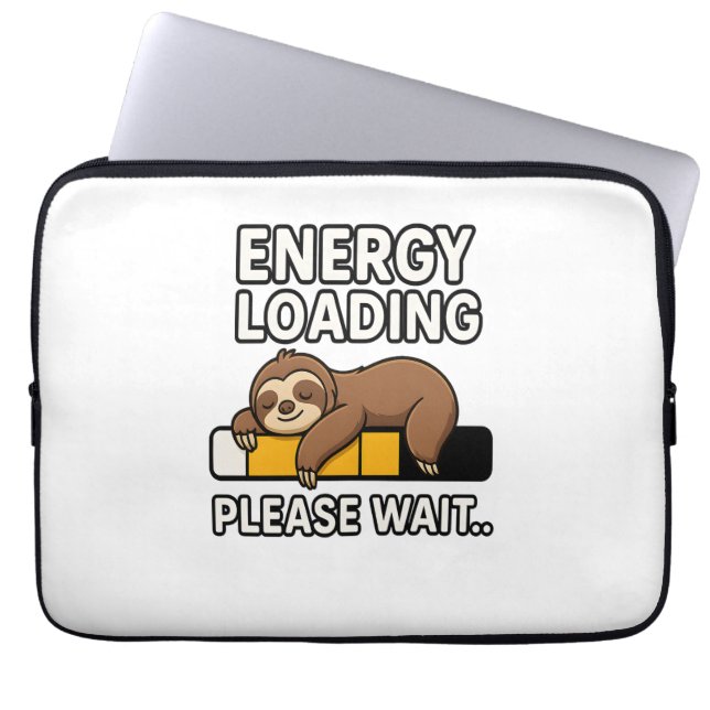 Sloth Energy Saving Mood Laptop Sleeve (Front)