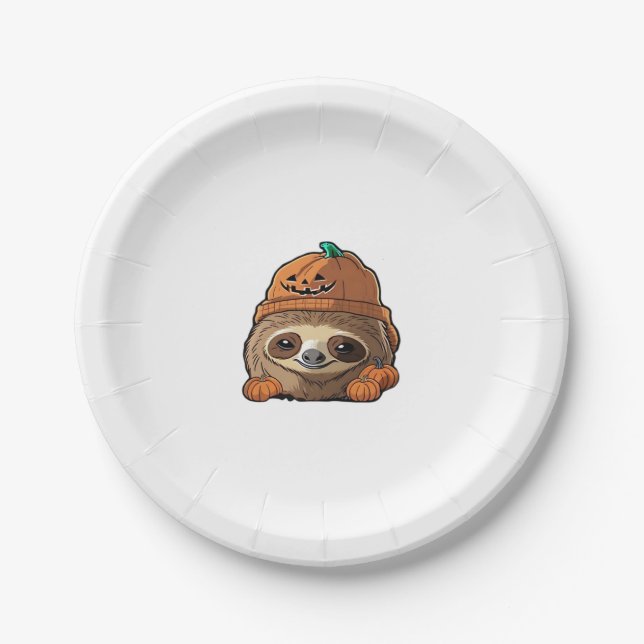 Sloth espuki sison halloween Classic T-Shirt Paper Plate (Front)