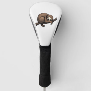 Sloth Etched Art Retro Nature Tee (2) Golf Head Cover