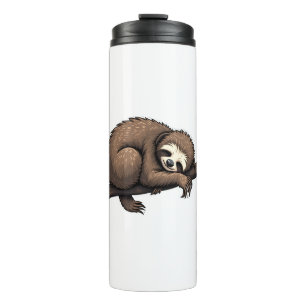 Sloth Etched Art Retro Nature Tee (2) Thermal Tumbler