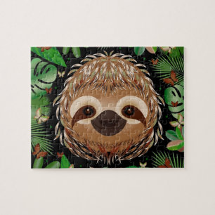 Sloth face background  jigsaw puzzle