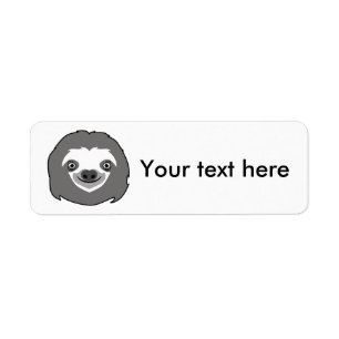 Sloth Face Return Address Label
