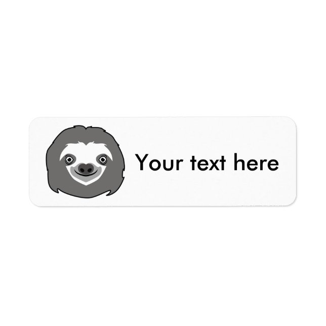 Sloth Face Return Address Label (Front)