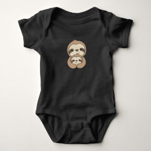 Sloth Family Mum And Child Cute Sloths Baby Bodysuit