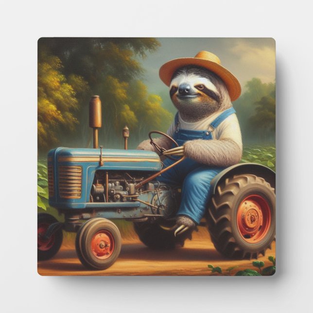 Sloth Farmer Plaque (Front)