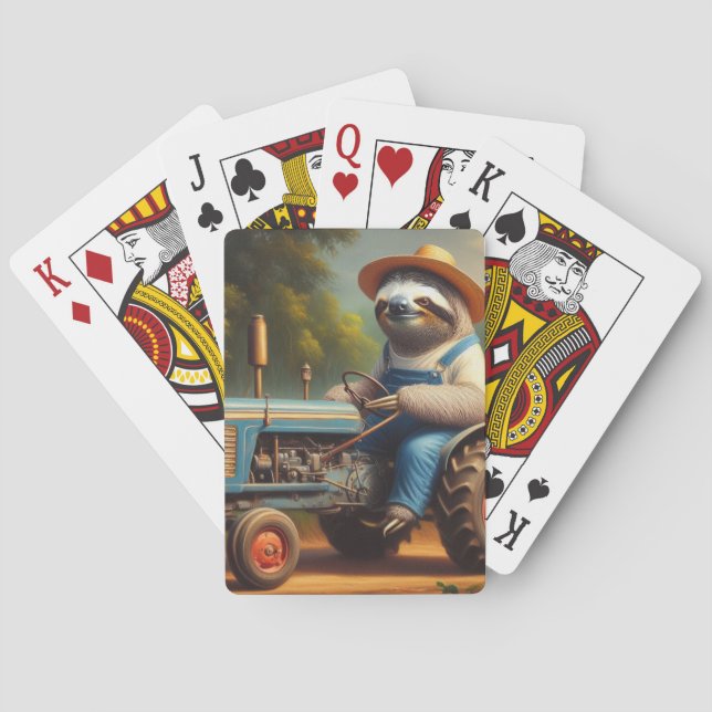 Sloth Farmer Playing Cards (Back)
