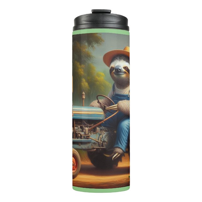 Sloth Farmer Thermal Tumbler (Front)