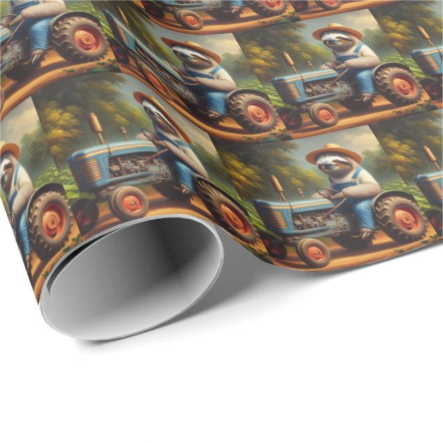 Sloth Farmer Wrapping Paper (Roll Corner)