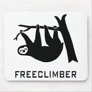 sloth faultier climber freeclimber freeclimbing mouse pad