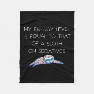Sloth Fibro Lupus Chronic Fatigue Spoonie Sleepy S Fleece Blanket