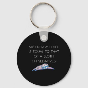 Sloth Fibro Lupus Chronic Fatigue Spoonie Sleepy S Key Ring