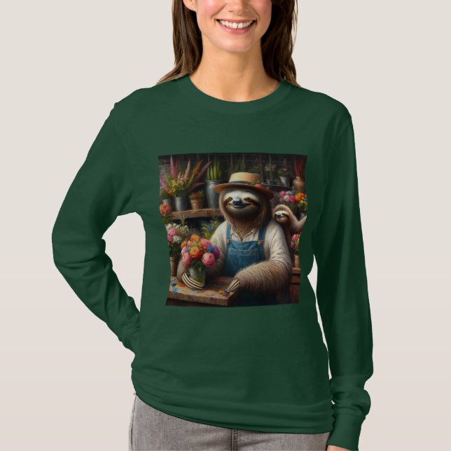 Sloth Florist T-Shirt (Front)