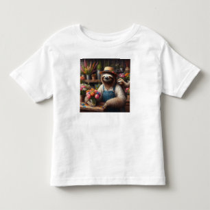 Sloth Florist Toddler T-Shirt