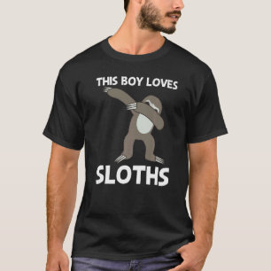 Sloth For Boys Kids Tropical Rainforest Animal T-Shirt