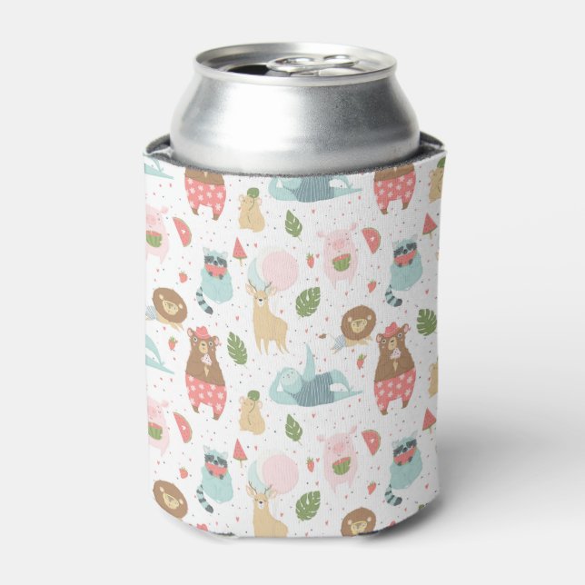 Sloth & Friends Pattern Can Cooler (Can Front)