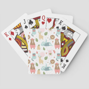 Sloth & Friends Pattern Playing Cards