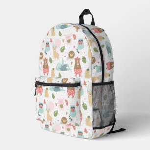 Sloth & Friends Pattern Printed Backpack