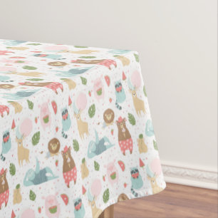 Sloth & Friends Pattern Tablecloth